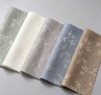 Tissu de rideau occultant jacquard à feuilles, directement de l'usine YC, en polyester, pour la décoration de la maison et des hôtels