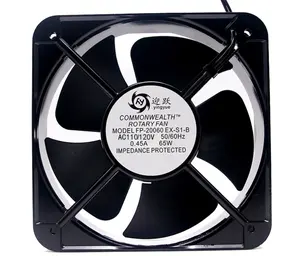 Ventilador de refrigeración de FP-20060EX-S1-B, dispositivo de ventilación axial de gran volumen de aire de doble bola 220V 65W 20060 20 C2020206060M