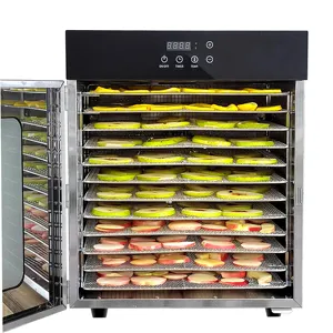Secador de frutas de 12 bandejas, secador de aire para alimentos vegetales, secador de deshidratación para mascotas/deshidratador eficiente de salud fuerte rápido