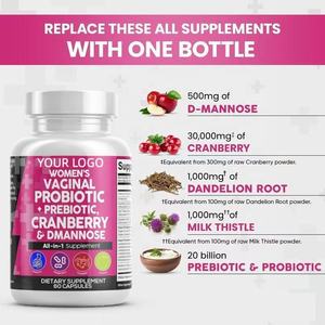 हॉट सेलिंग महिलाओं प्रोबायोटिक्स पूरक आंत स्वास्थ्य हलाल विटामिन सी प्रोबायोटिक क्रैनबेरी कैप्सूल - Product Image 4