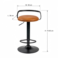 Tabourets de bar pivotants réglables en fer, durables et écologiques, de style moderne, pour usage commercial, salon, bureau à domicile