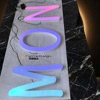 Letrero Fluorescente de Aluminio Personalizado de Ahorro de Energía para Oficina y Fábrica, con Cambio de Color RGB y Sincronización Musical, Ecológico