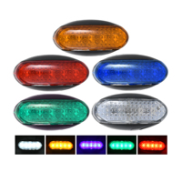 Feu de signalisation latéral universel LED en forme de gemme, lampe à luminosité constante, plusieurs couleurs en option, lumière modifiée pour camion et remorque