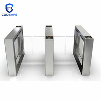 Barrera de acceso giratoria sin contacto con motor sin escobillas de acero inoxidable resistente a la intemperie, con lector de tarjetas, para centros comerciales, campus y oficinas.