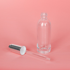 Emballage de soin de la peau de luxe personnalisé vert 30ml 40ml bouteille d'huile de sérum en verre bouteille transparente de lotion pour le corps avec pompe argentée pour les soins de la peau - Product Image 5