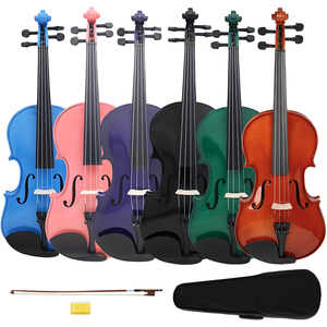 Viola Astonvilla VA-09 de Madera en Rojo, Azul, Negro y Color Natural para Estudiantes Principiantes, Accesorios de Madera, 4/4, Madera Maciza, Precio Económico - Product Image 1