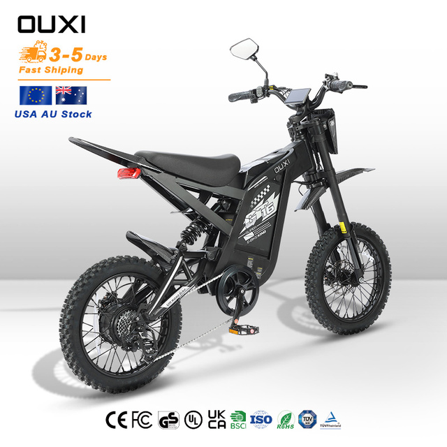 AU OUXI GT16 Sport Mountain Electric Bike 48V 20Ah Lithium Battery 250W Motor 16" Aluminum Alloy Frame Dual Suspension Hydraulic