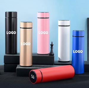 ขวดน้ำอัจฉริยะสแตนเลส 304 แบบสุญญากาศสองชั้น พร้อมจอแสดงอุณหภูมิ LED สำหรับของขวัญส่งเสริมการขาย พร้อมโลโก้สั่งทำ - Product Image 1