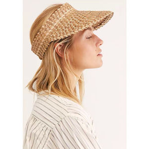 Paglia naturale paglia foglia di palma naturale visiera erba con fascia elastica - Product Image 4