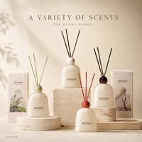 Diffuseur à bâtonnets personnalisé 150 ml (5,07 fl oz) avec 4 parfums, marque privée, commandes mixtes OEM pour la maison, les cadeaux, les spas, les hôtels, la vente au détail et la vente en gros