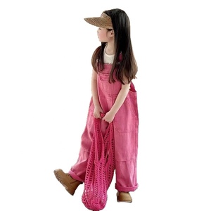 Comodo Completo Rosa a Due Pezzi per <span class=keywords><strong>Bambine</strong></span> con Salopette a Gamba Larga e Gilet Senza Maniche per Stagioni di Transizione - Product Image 5