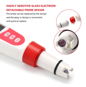 เครื่องวัดค่า pH แบบพกพา Wanbang ความแม่นยำ 0.01pH หน้าจอ LCD ใช้แบตเตอรี่ <span class=keywords><strong>LR44</strong></span>-เหมาะสำหรับสระว่ายน้ำและน้ำดื่ม รองรับ OEM/ODM/OBM - Product Image 2