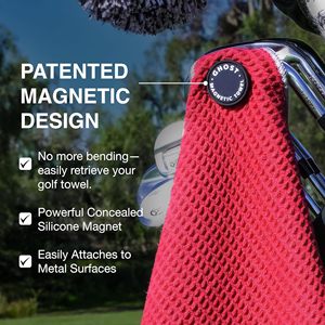 Serviette de golf magnétique personnalisée avec logo, serviette de golf en microfibre ultra absorbante de qualité supérieure avec aimant pour chariots de golf ou clubs - Product Image 5