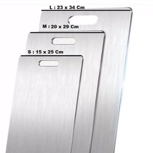 Planche à découper en acier inoxydable, anti-moisissure, anti-odeur, planche à découper de cuisine, double face, plateau pour viande et légumes - Product Image 6
