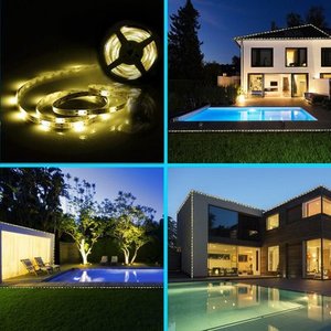 Bande <span class=keywords><strong>LED</strong></span> RVB <span class=keywords><strong>solaire</strong></span> SMD2835 30LED/M <span class=keywords><strong>ruban</strong></span> flexible éclairage IP65 étanche pour le rétro-éclairage extérieur jardin cour décor - Product Image 5