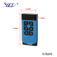 Control Remoto Universal de 6 Teclas para Copiar Cara a Cara, 315/433M, Venta Directa de Fábrica, Interruptor de Control Remoto para Puerta de Garaje