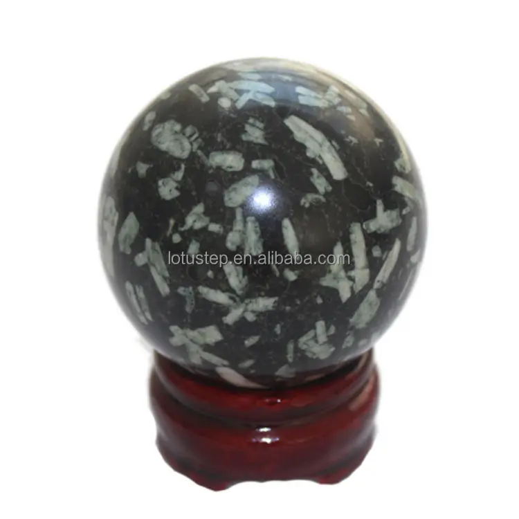 Quartz naturel poli de haute qualité, pierre de guérison en boule de cristal d'alphabet pour la décoration 5.5cm 6cm