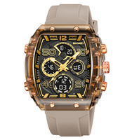 SKMEI 2603 Luxus 50M Wasserdichte Multifunktionale Analog-Digital Alarm Elektronische Stoßfeste Modische Armbanduhr