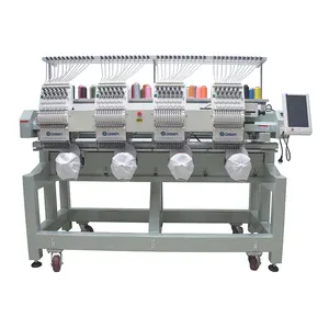 Verified supplier price high speed industrial use digital 15 12 needle four 4 head embroidery machine computerized with cap hat