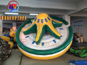 โซฟาเป่าลมรูปปลาหมึกยักษ์หมุนได้ ยูเอฟโอ ลอยน้ำ ของเล่นเป่าลมลากจูงในน้ำ หมุนได้ ดิสโก้ บานาน่าโบ๊ท - Product Image 4