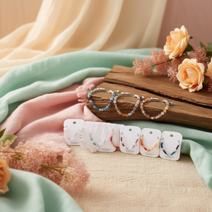 Ensemble de bracelets perlés Angelina, 12 pièces, bijoux en cristal multicolore pour femmes, cadeau de style bohème - Product Image 5