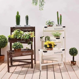 Home & Garden Multi Tier Wooden <b>Plant</b> Stand 50x40x30cm For Indoor Living Room Balcony Use - Product Image 1
