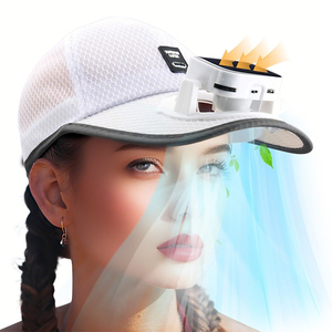 Casquette de camionneur innovante rechargeable par USB avec ventilateur solaire intégré, réglable, respirante en maille, pour le golf et le sport, avec visière extra longue - Product Image 2