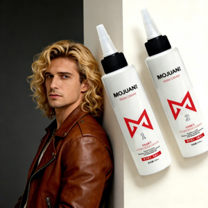 Lotion permanente haut de gamme pour hommes, parfum herbal, sans acide ni alcali, crème coiffante pour cheveux bouclés, sans dommages, exclusive salon professionnel - Product Image 1