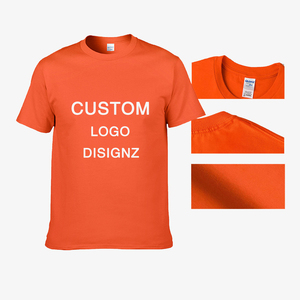 T Shirt Logo personalizzato 100% cotone Unisex oversize serigrafia Y2K t-Shirt da uomo Regular Sport stampa sbuffo T-Shirt disegni di etichette personalizzate - Product Image 2