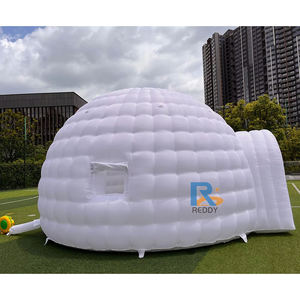 Tienda de cúpula iglú inflable Oxford blanca de configuración rápida grande plegable con soplador para exteriores - Product Image 3