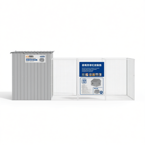 Cuccia per Cani in Acciaio Zincato Grigio Chiaro 84.3x260.2x71.3 Pollici con Recinto Esterno, Alloggio per Animali Domestici Durevole per Razze Grandi - Product Image 1