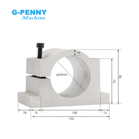 Kits de moteur de broche CNC haute vitesse G-Penny 1.5kw ER16 D65 110v/220v personnalisables et support de pompe à eau pour onduleur pour le fraisage