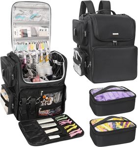 Borsa da Viaggio Grande Portatile per Trucco, per Parrucchieri e Barbieri, in Materiale Oxford Resistente all'Acqua, Custodia Durevole con Manico Morbido - Product Image 1