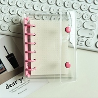 Gran oferta A7 Mini planificador de presupuesto de PVC cuaderno Carpeta de anillas de hojas sueltas para dinero en efectivo diario planificador de bolsillo Mini carpetas de presupuesto