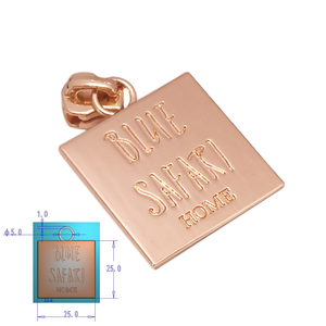 Factory Outlet logo <strong>Zipper</strong> <strong>Pull</strong> Head <strong>Custom</strong> Metal <strong>Zipper</strong> Puller for Clothing - Product Image 2