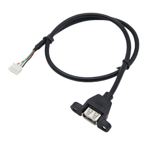 XH2.54 To Usb Female Extension Cable 2.0 Data Adapter With Ear <b>Screw</b> Holes <b>Copper</b> Wire Injection Molding - Product Image 2