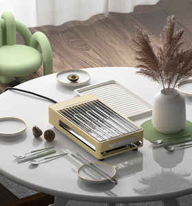 กระทะย่างบาร์บีคิวไฟฟ้าอเนกประสงค์สไตล์เกาหลีกระทะทำอาหารขนาดเล็ก3ชิ้นสำหรับใช้ในบ้าน - Product Image 5