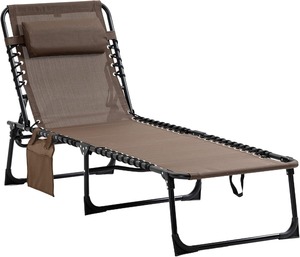 <span class=keywords><strong>Chaise</strong></span> longue <span class=keywords><strong>de</strong></span> camping inclinable avec oreiller, pliable, pour se baigner au <span class=keywords><strong>soleil</strong></span>, réglable en 5 positions, <span class=keywords><strong>chaise</strong></span> longue pliable portable - Product Image 1