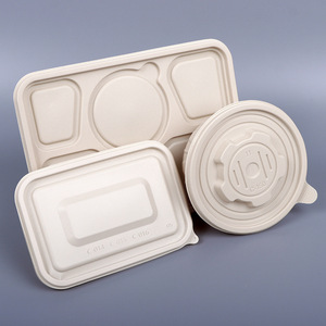 Boîtes à déjeuner en plastique dégradables, prix d'usine, forme personnalisée, boîte à déjeuner biodégradable - Product Image 4