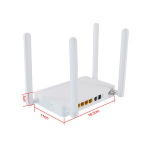 Sản xuất tại Trung Quốc 4ge băng tần kép AC <span class=keywords><strong>Wifi</strong></span> gp4442 onu GPON ONT 4ge + 1 Chậu + CATV + 2.4G & 5.8G VoIP WLAN GPON onu CATV <span class=keywords><strong>wifi</strong></span> với 4 ăng ten - Product Image 6