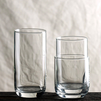 Verre à boire droit en verre trempé, résistant à la chaleur, transparent, pour bière, jus, lait, restaurant, bar, avec logo personnalisé, vente en gros