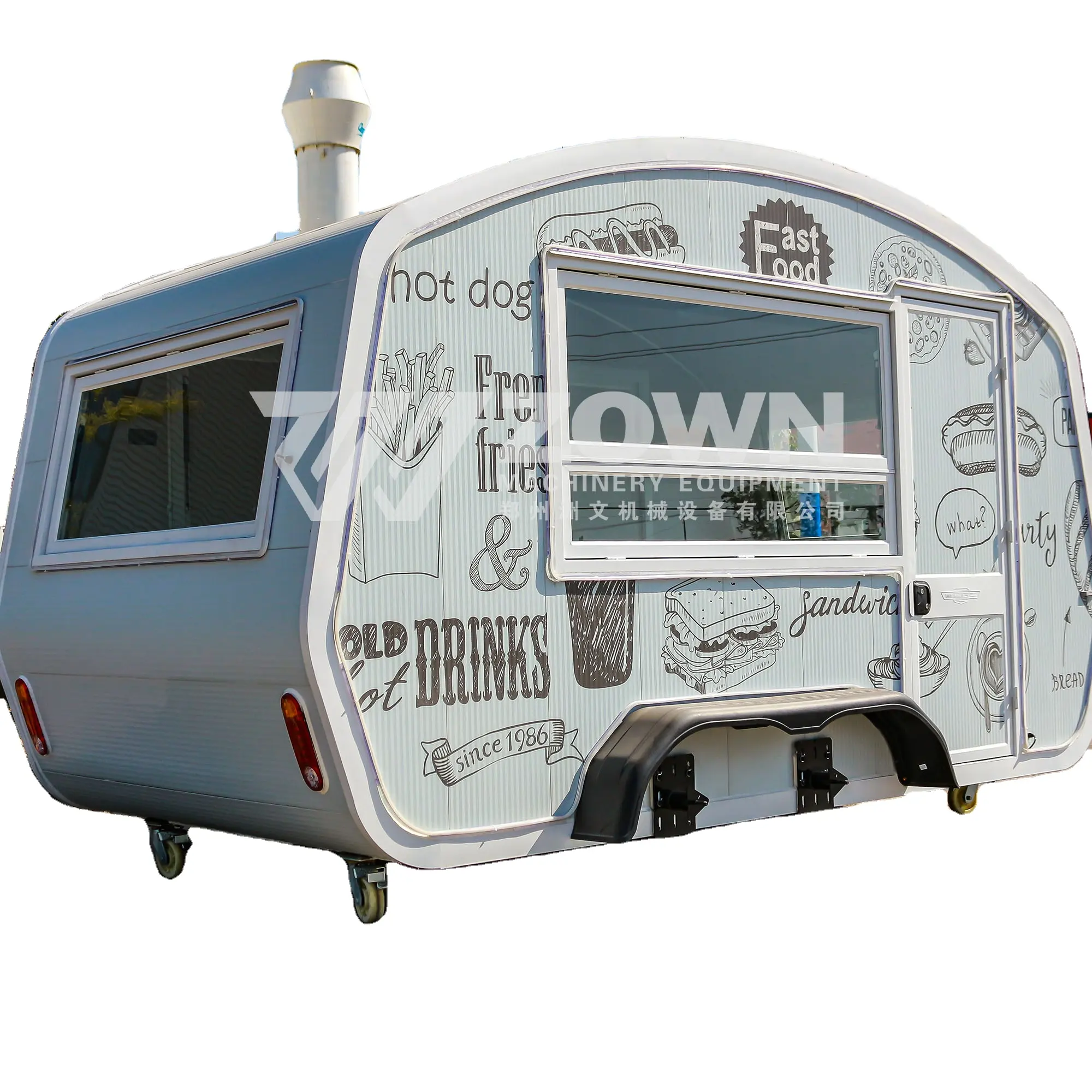 2024 innovative literary and simple dining truck/fried chicken burger and fries food truck/food trailer made in China