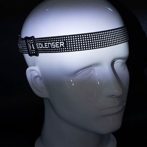 New Glow in Dark Reflective Heat Printing Jacquard High Elastic Band Headlamp <b>Strap</b> With <b>Adjustable</b> Buckle for Outdoor - Product Image 6
