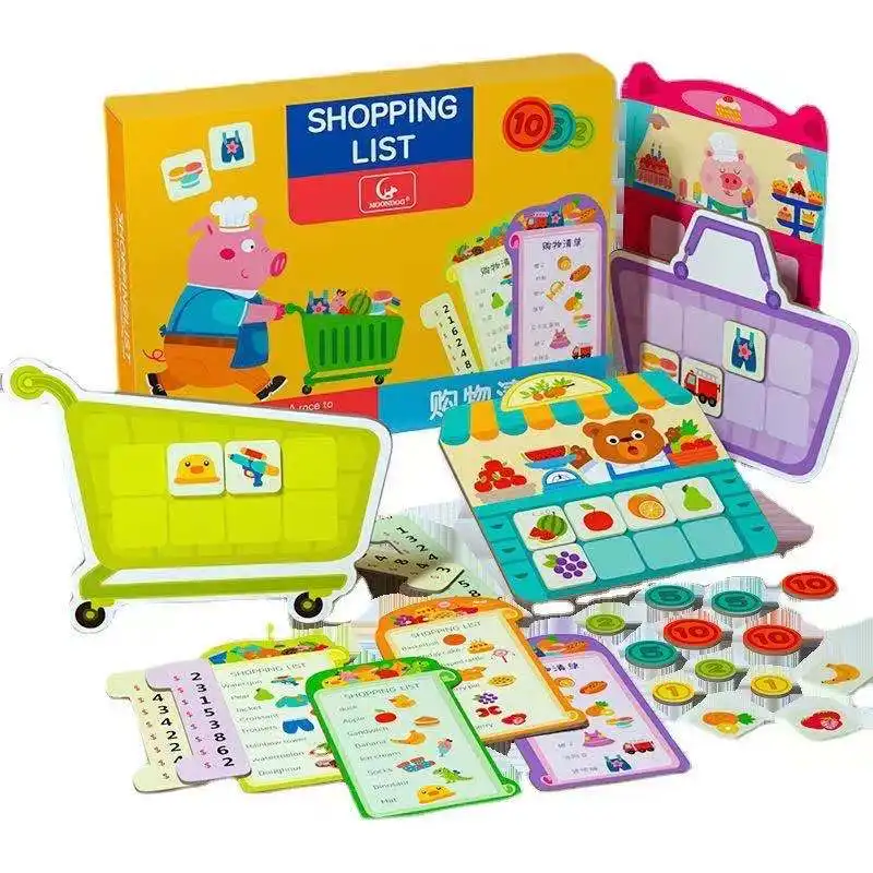 モンテッソーリ赤ちゃんショッピングゲーム商品分類子供のための教育玩具面白い赤ちゃんのおもちゃ0-12ヶ月の誕生日プレゼント