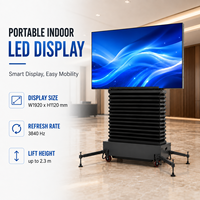 Écran LED pliable mobile P1.2 pour intérieur, avec levage hydraulique, prêt à l'emploi, pour événements, expositions et conférences