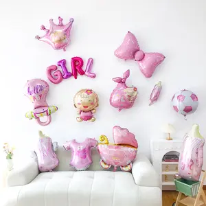 Populaire Baby Boy Baby Girl Mylar Ballonnen Custom Helium Balons Decoratie Kids Items