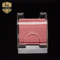 Chaussette à cartes professionnelle en acrylique cristal pour casino, épaisseur 8 mm, 1 kg, personnalisée, 1 jeu de cartes, LANGE LA-B25