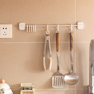 Gancho Adhesivo <span class=keywords><strong>para</strong></span> Pared, Sin Taladro, Impermeable, Barra Multiusos <span class=keywords><strong>para</strong></span> Baño y Cocina, Organizador de Toallas y Utensilios - Product Image 4
