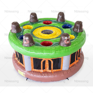 NewBlessing Crazy Person Four Lanes <b>Inflatable</b> Bungee Run Amusement Park Sport <b>Games</b> Interactive Human PVC Material Customized I - Product Image 4