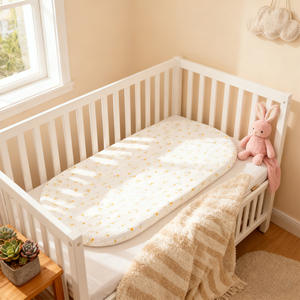 Couvre-lit de <span class=keywords><strong>table</strong></span> à <span class=keywords><strong>langer</strong></span> en gaze de coton imprimé floral, 2 pièces, amovible, pour berceau, vente chaude en usine - Product Image 6